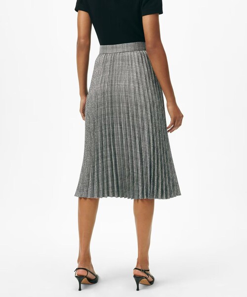 BROOKS BROTHERS（ブルックスブラザーズ）の「ポリエステルブレンド グレンチェック ミディプリーツスカート（スカート・レディース・グレー・2/4/0）」の3枚目の写真