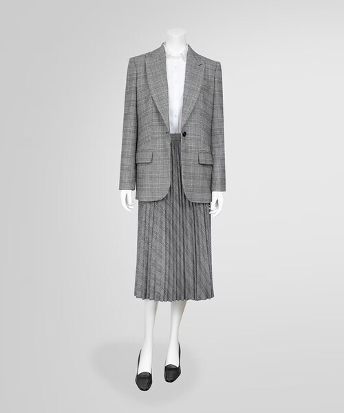 BROOKS BROTHERS（ブルックスブラザーズ）の「ポリエステルブレンド グレンチェック ミディプリーツスカート（スカート・レディース・グレー・2/4/0）」の7枚目の写真