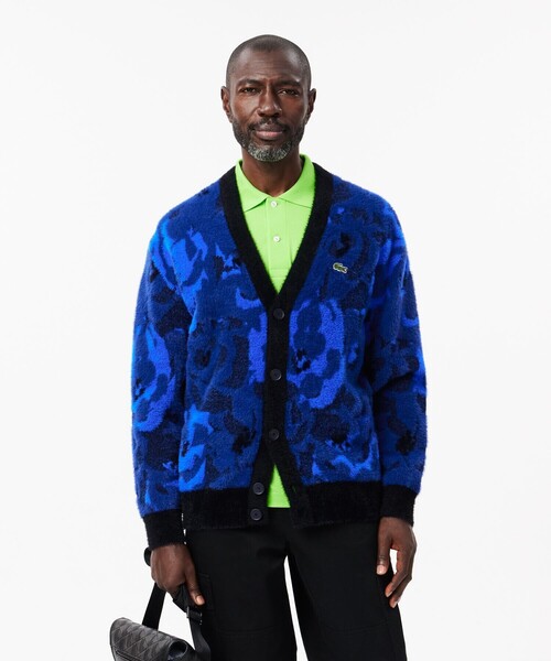 【セール】フローラルジャカードシャギーニットカーディガン（カーディガン/ボレロ）｜LACOSTE（ラコステ）