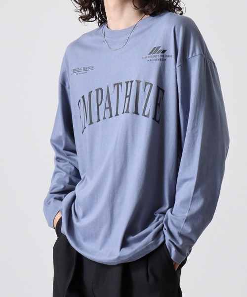 FUNALIVE(ファンアライブ)の「ワイドシルエットロングスリーブTシャツ(Tシャツ/カットソー・メンズ・ホワイト系その他2/ターコイズブルー/ブラック/ブラック系その他2/モカ/インディゴブルー/スミクロ/ダークブルー/ホワイト/ホワイト系その他3/ライトブラック/ピンク・M/L/LL)」の11枚目の写真