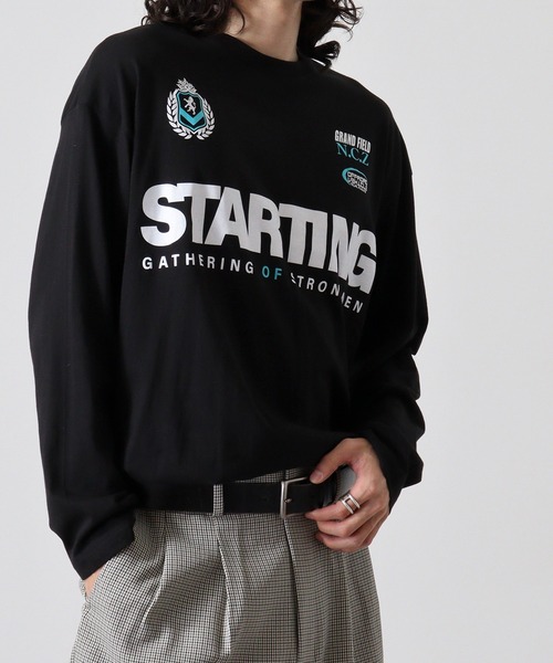 FUNALIVE(ファンアライブ)の「ワイドシルエットロングスリーブTシャツ(Tシャツ/カットソー・メンズ・ホワイト系その他2/ターコイズブルー/ブラック/ブラック系その他2/モカ/インディゴブルー/スミクロ/ダークブルー/ホワイト/ホワイト系その他3/ライトブラック/ピンク・M/L/LL)」の5枚目の写真