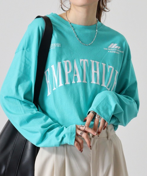 FUNALIVE(ファンアライブ)の「ワイドシルエットロングスリーブTシャツ(Tシャツ/カットソー・メンズ・ホワイト系その他2/ターコイズブルー/ブラック/ブラック系その他2/モカ/インディゴブルー/スミクロ/ダークブルー/ホワイト/ホワイト系その他3/ライトブラック/ピンク・M/L/LL)」の20枚目の写真