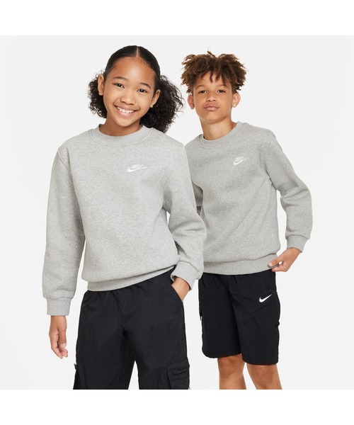 NIKE（ナイキ）の「NIKE ナイキ YTH NSW クラブ LBR フリース L/S クルー（スウェット・キッズ・ダークグレー/ブラウン/サンドグレー/グリーン/ブラック・130cm/140cm/150cm/160cm）」の10枚目の写真