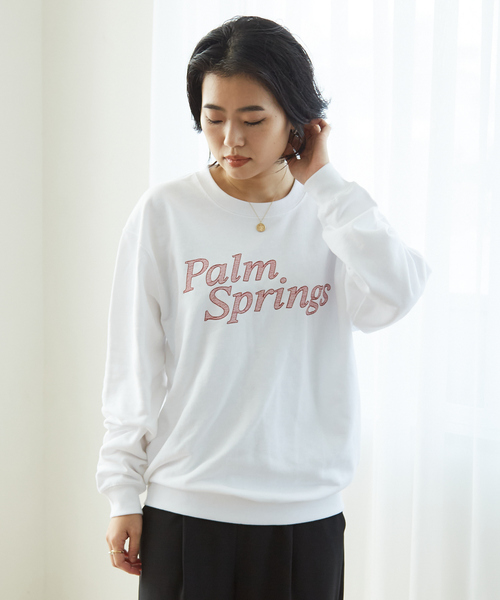 Rouge vif（ルージュヴィフ）の「【LE TRIO ABAHOUSE】PARM SPRINGS スウェット/ユニセックス（スウェット・レディース・ネイビー/ホワイト・フリー）」の3枚目の写真