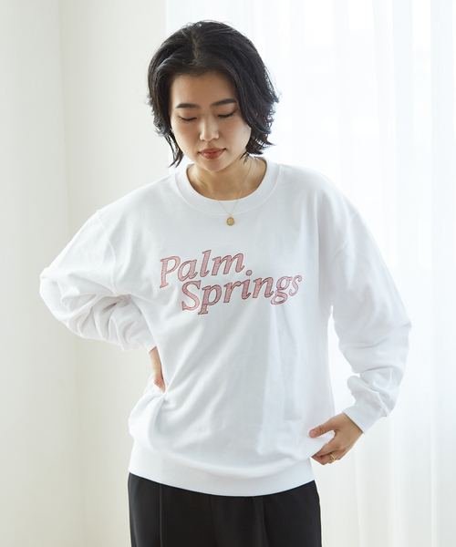 Rouge vif（ルージュヴィフ）の「【LE TRIO ABAHOUSE】PARM SPRINGS スウェット/ユニセックス（スウェット・レディース・ネイビー/ホワイト・フリー）」の4枚目の写真