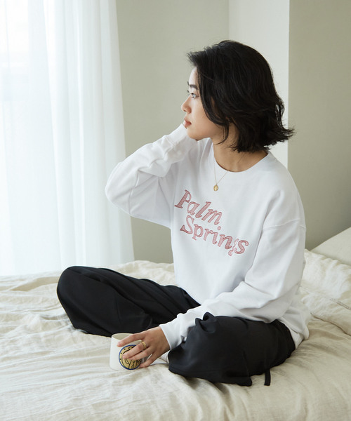 Rouge vif（ルージュヴィフ）の「【LE TRIO ABAHOUSE】PARM SPRINGS スウェット/ユニセックス（スウェット・レディース・ネイビー/ホワイト・フリー）」の5枚目の写真