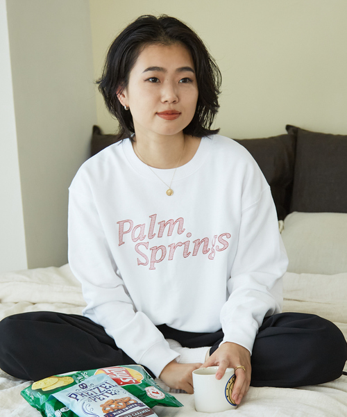 Rouge vif（ルージュヴィフ）の「【LE TRIO ABAHOUSE】PARM SPRINGS スウェット/ユニセックス（スウェット・レディース・ネイビー/ホワイト・フリー）」の7枚目の写真