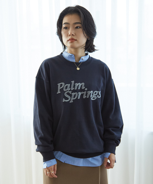 Rouge vif（ルージュヴィフ）の「【LE TRIO ABAHOUSE】PARM SPRINGS スウェット/ユニセックス（スウェット・レディース・ネイビー/ホワイト・フリー）」の8枚目の写真