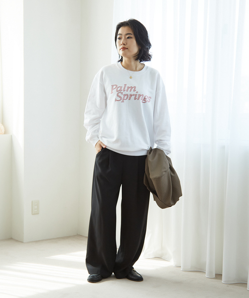 Rouge vif（ルージュヴィフ）の「【LE TRIO ABAHOUSE】PARM SPRINGS スウェット/ユニセックス（スウェット・レディース・ネイビー/ホワイト・フリー）」の11枚目の写真