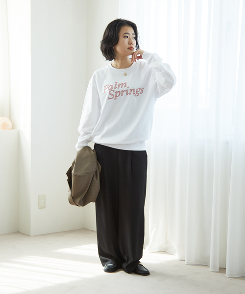 Rouge vif（ルージュヴィフ）の「【LE TRIO ABAHOUSE】PARM SPRINGS スウェット/ユニセックス（スウェット・レディース・ネイビー/ホワイト・フリー）」の12枚目の写真