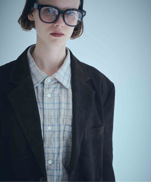 SEA(シー)の「VINTAGE カットオフチェックネルシャツ(シャツ/ブラウス・レディース・チャコールグレー/ベージュ・ONE SIZE)」の16枚目の写真