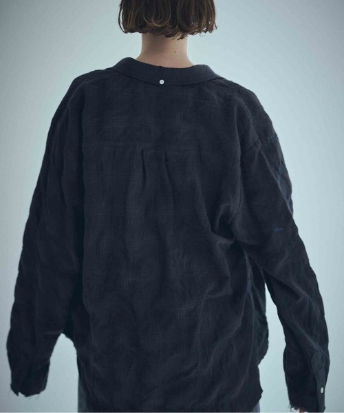 SEA(シー)の「VINTAGE カットオフチェックネルシャツ(シャツ/ブラウス・レディース・チャコールグレー/ベージュ・ONE SIZE)」の20枚目の写真
