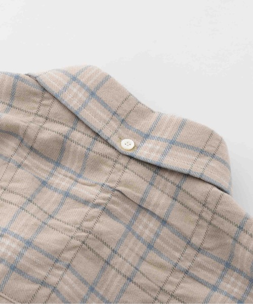 SEA(シー)の「VINTAGE カットオフチェックネルシャツ(シャツ/ブラウス・レディース・チャコールグレー/ベージュ・ONE SIZE)」の7枚目の写真