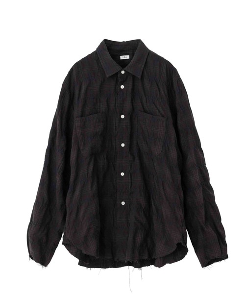 SEA(シー)の「VINTAGE カットオフチェックネルシャツ(シャツ/ブラウス・レディース・チャコールグレー/ベージュ・ONE SIZE)」の13枚目の写真
