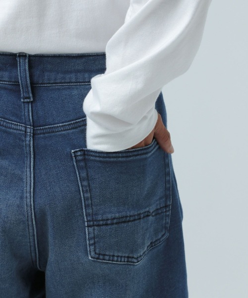 BAYFLOW（ベイフロー）の「[裏起毛・ストレッチ]【BFJ】ウォームテーパードデニムパンツ（デニムパンツ・メンズ・ブルー/ブラック・LARGE/MEDIUM）」の3枚目の写真