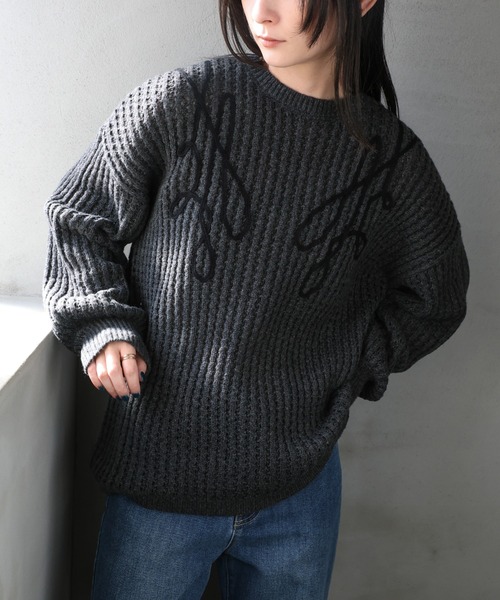 セール】コード刺繍ニットプルオーバー（ニット/セーター）｜select