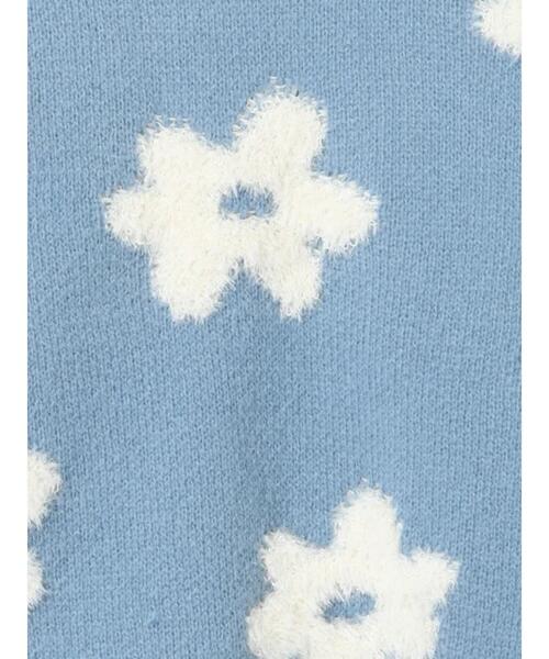 ehka sopo(エヘカソポ)の「花柄ジャカードニット(ニット/セーター・レディース・ブラック/キナリ/サックスブルー/ラベンダー・F)」の13枚目の写真