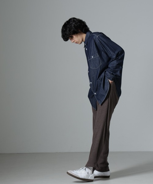 NANO universe（ナノユニバース）の「ストレッチメランジイージーパンツ(セットアップ可)（その他パンツ・メンズ・ネイビー/ブラウン/チャコール・S/M/L）」の20枚目の写真