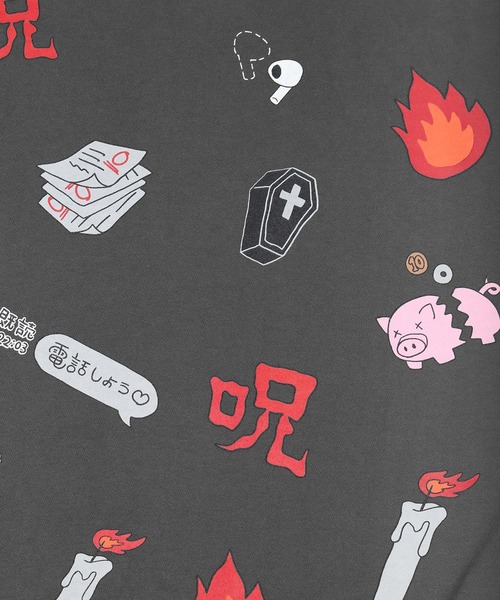 PUNYUS（プニュズ）の「天国と地獄総柄スウェット（スウェット・レディース・ホワイト/スミクロ・1/2/3/4）」の17枚目の写真