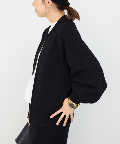 ジャケット・アウター Deuxieme Classe CINOH KNIT ZIP BLOUSON CINOH（チノ）の「【CINOH/チノ 】KNIT ZIP BLOUSON（ニット/セーター