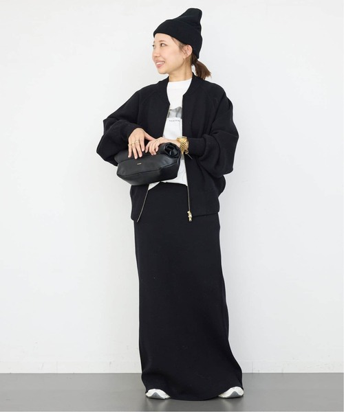 CINOH（チノ）の「【CINOH/チノ 】KNIT ZIP BLOUSON（ニット/セーター