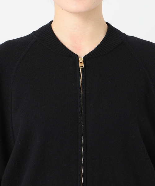 【新品未使用】CINOH チノ KNIT ZIP BLOUSON ブラック CINOH/チノ 】KNIT ZIP BLOUSON（ニット／セーター）｜Deuxieme