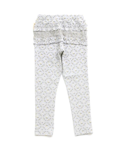 Seraph（セラフ）の「【ジュニア対応】フリルリブレギンス（レギンス/スパッツ・キッズ・サックスブルー/オフホワイト/ピンク/ベージュ・140/130/120/110/100/90/80/70）」の3枚目の写真