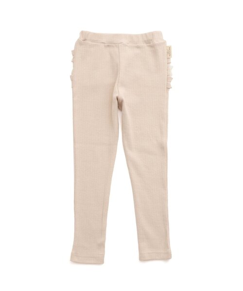 Seraph（セラフ）の「【ジュニア対応】フリルリブレギンス（レギンス/スパッツ・キッズ・サックスブルー/オフホワイト/ピンク/ベージュ・140/130/120/110/100/90/80/70）」の5枚目の写真