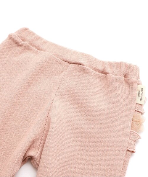 Seraph（セラフ）の「【ジュニア対応】フリルリブレギンス（レギンス/スパッツ・キッズ・サックスブルー/オフホワイト/ピンク/ベージュ・140/130/120/110/100/90/80/70）」の10枚目の写真