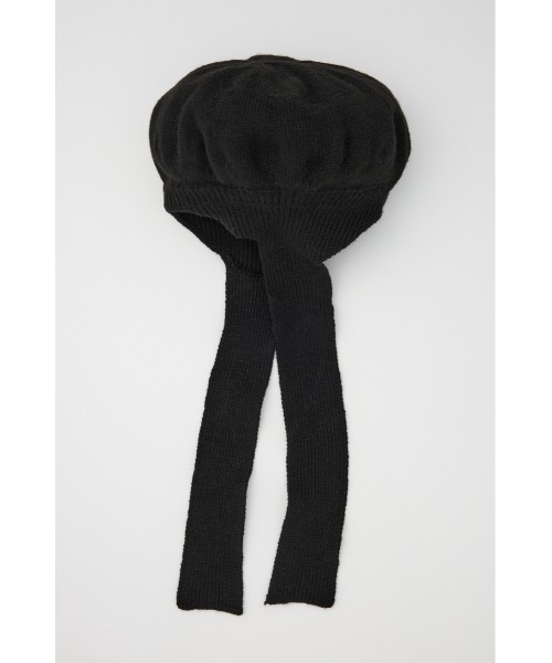 SLY(スライ)の「BERET KNIT BEANIE ベレー ニット ビーニー(ハンチング/ベレー帽・レディース・杢グレー/ブラック・FREE)」の5枚目の写真