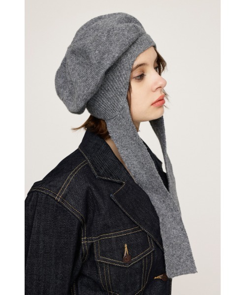 SLY(スライ)の「BERET KNIT BEANIE ベレー ニット ビーニー(ハンチング/ベレー帽・レディース・杢グレー/ブラック・FREE)」の20枚目の写真
