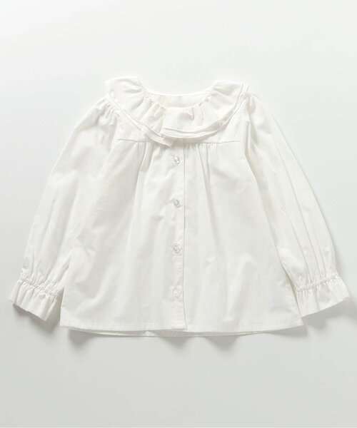apres les cours（アプレレクール）の「【フォーマル対応】フリル衿ブラウス（シャツ/ブラウス・キッズ・オフホワイト/ブラック・90/100/110/120/130）」の2枚目の写真