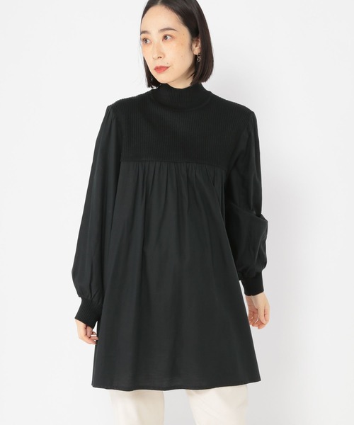 SANDRO ブラック リブ編みミニワンピース tiptop+pocket ティップトッププラスポケット / [新色登場] チェック