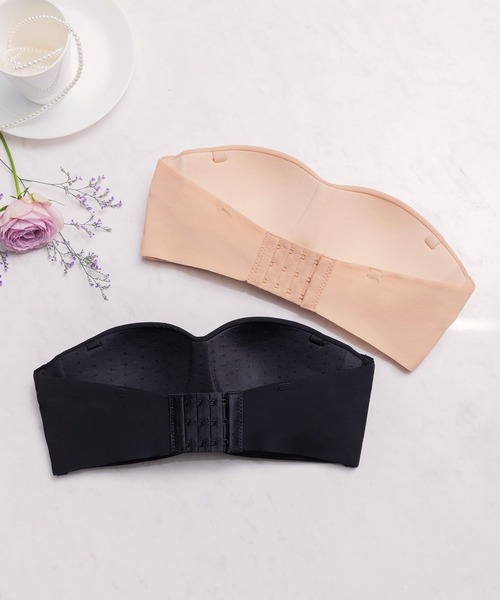 ずれ防止二重構造で簡単谷間メイク！ワイヤーなしでも安定感抜群>ノン