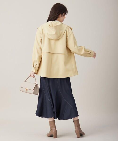 ANY SIS（エニィスィス）の「【撥水・UVカット・洗える】フーデットハーフ コート（その他アウター・レディース・ライトイエロー系/ライトグレー系/ベージュ系/ネイビー系・1/2/3）」の15枚目の写真