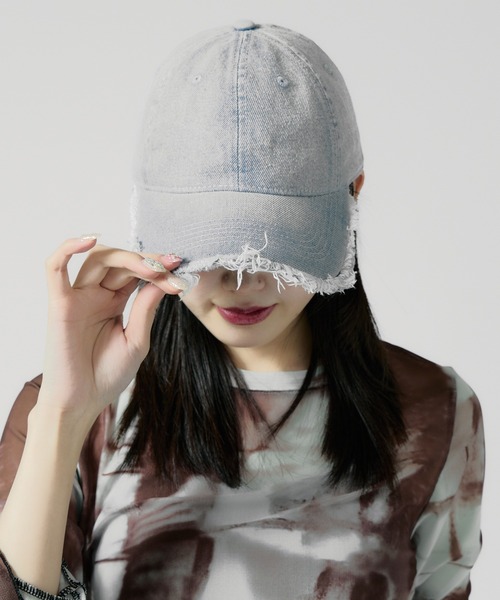 Damage processing Denim Cap / ヴィンテージ風デニムキャップ