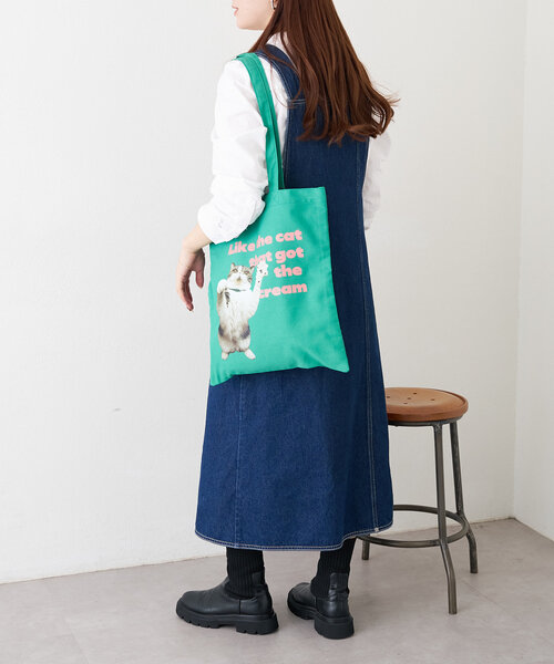 BIRTHDAY BAR（バースデイバー）の「Pechanko Cats　トートバッグ（トートバッグ・レディース・ブルー/イエロー/グリーン・0）」の6枚目の写真