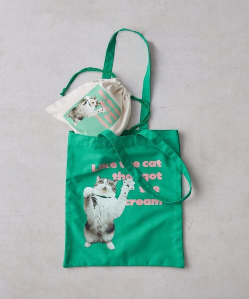 BIRTHDAY BAR（バースデイバー）の「Pechanko Cats　トートバッグ（トートバッグ・レディース・ブルー/イエロー/グリーン・0）」の7枚目の写真