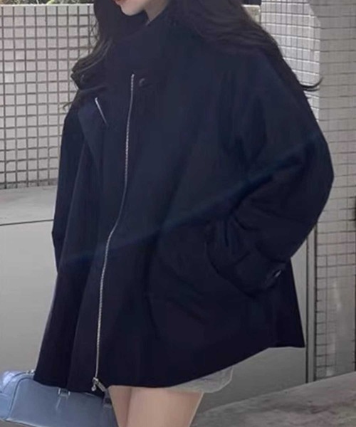 CADBURY（キャドバリー）の「ｼｮｰﾄ丈Aﾗｲﾝﾄﾚﾝﾁｺｰﾄ（トレンチコート・レディース・ブラック/ベージュ・MEDIUM/LARGE）」の6枚目の写真