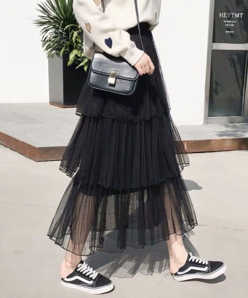 SPIGA（スピーガ）の「ﾌﾟﾘｰﾂﾃｨｱｰﾄﾞｽｶｰﾄ（スカート・レディース・ホワイト/アイボリー/ブラック/ピンク・MEDIUM/LARGE/X-LARGE）」の4枚目の写真