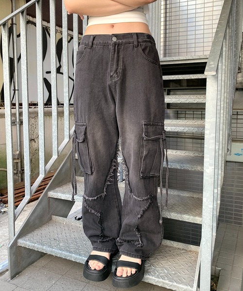 セール】スターダメージワッペン ウォッシュデザイン サイド