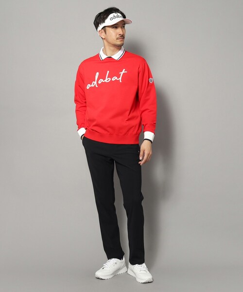 adabat(アダバット)の「【新レーベル ADABAT NAVY】ウォッシャブル素材 アダバットサインロゴニット(ニット/セーター・メンズ・レッド系1/ネイビー・50/48/46)」の8枚目の写真