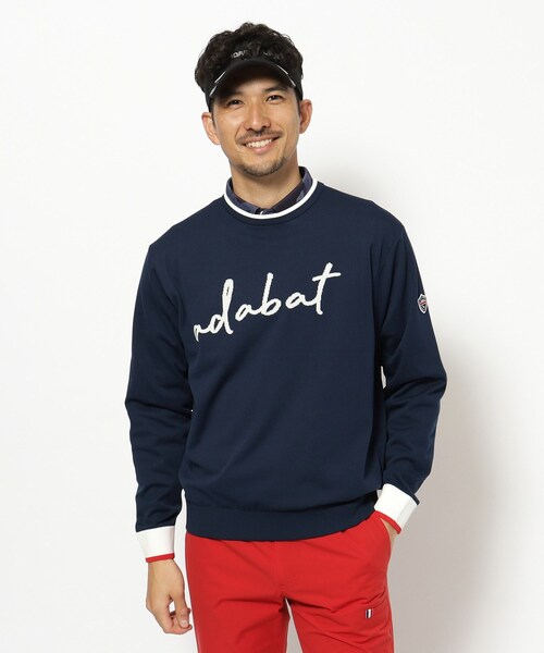 adabat(アダバット)の「【新レーベル ADABAT NAVY】ウォッシャブル素材 アダバットサインロゴニット(ニット/セーター・メンズ・レッド系1/ネイビー・50/48/46)」の17枚目の写真