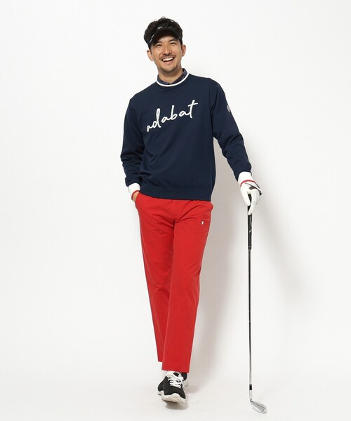 adabat(アダバット)の「【新レーベル ADABAT NAVY】ウォッシャブル素材 アダバットサインロゴニット(ニット/セーター・メンズ・レッド系1/ネイビー・50/48/46)」の19枚目の写真