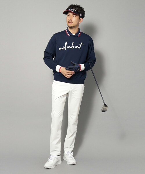 adabat(アダバット)の「【新レーベル ADABAT NAVY】ウォッシャブル素材 アダバットサインロゴニット(ニット/セーター・メンズ・レッド系1/ネイビー・50/48/46)」の21枚目の写真