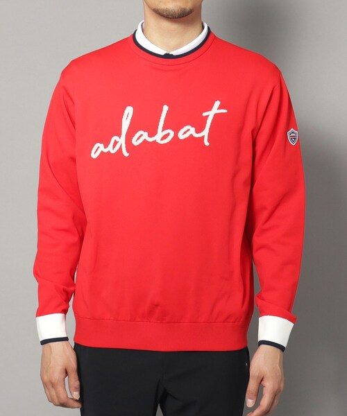 adabat（アダバット）の「【新レーベル ADABAT NAVY】ウォッシャブル素材 アダバットサインロゴニット（ニット/セーター・メンズ・レッド系1/ネイビー・50/48/46）」の22枚目の写真