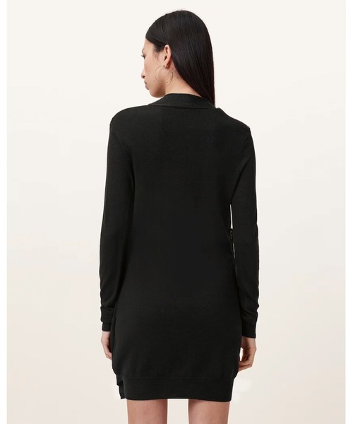 ALLSAINTS(オールセインツ)の「DRINA DRAPED WOOL DRESS | DRINA ドレープ ウール ドレス・ワンピース(ワンピース・レディース・ブラック・XS/S/M)」の3枚目の写真