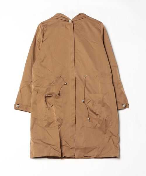 FREE STYLISTS（フリー スタイリスト）の「バックスリットフード付きロングジャケット（トレンチコート・レディース・ネイビー/カーキ・XL/S/L）」の11枚目の写真