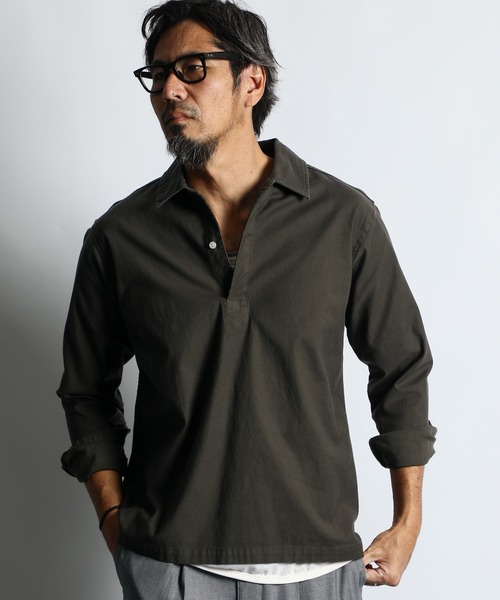 セール】【WEB限定アイテム】ECO FRIENDLY DYE SKIPPER SHIRT