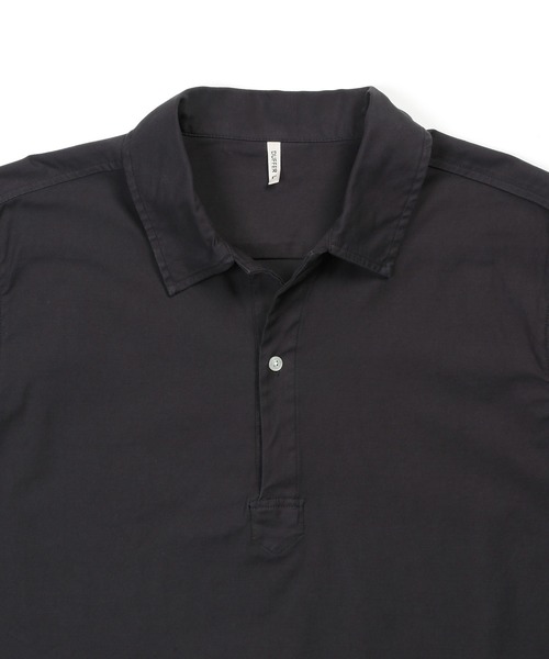 トップス satou 24ss engawa skipper shirts black セール】【WEB限定アイテム】ECO FRIENDLY DYE SKIPPER SHIRT